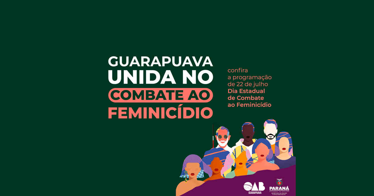 Caminhada e roda de conversa estão na programação do Dia Estadual de Combate ao Feminicídio em Guarapuava