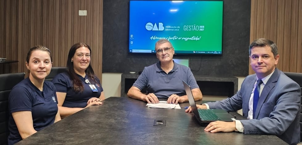 Vice-Presidente e Coordenador de Comissões tem reunião com secretaria da OAB Subseção Guarapuava