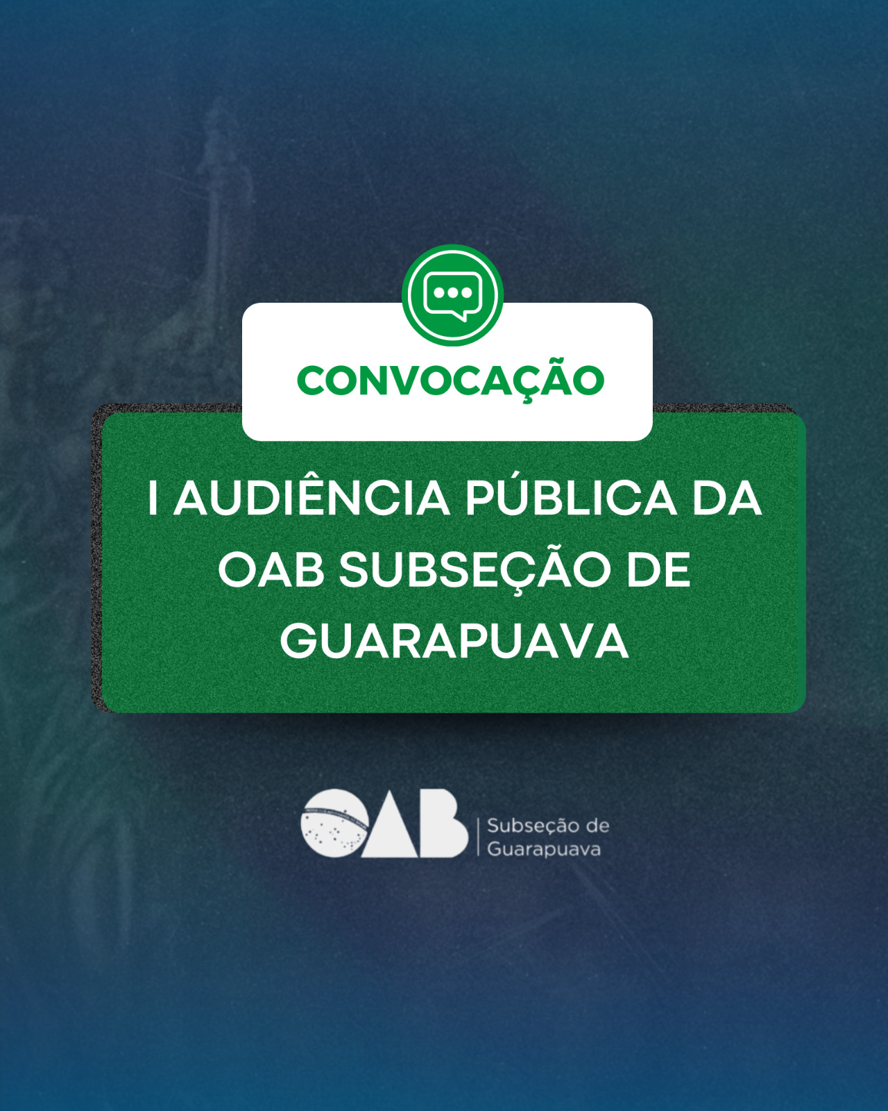 I AUDIÊNCIA PÚBLICA DA OAB SUBSEÇÃO DE GUARAPUAVA