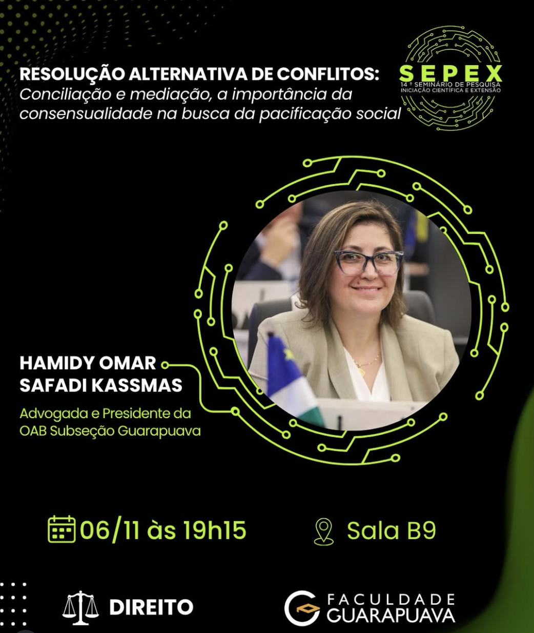 Presenças de profissionais renomadas da OAB Guarapuava na SEPEX 2025 fortalecem diálogos em Direitos dos Animais, Conciliação e Direito do Trabalho