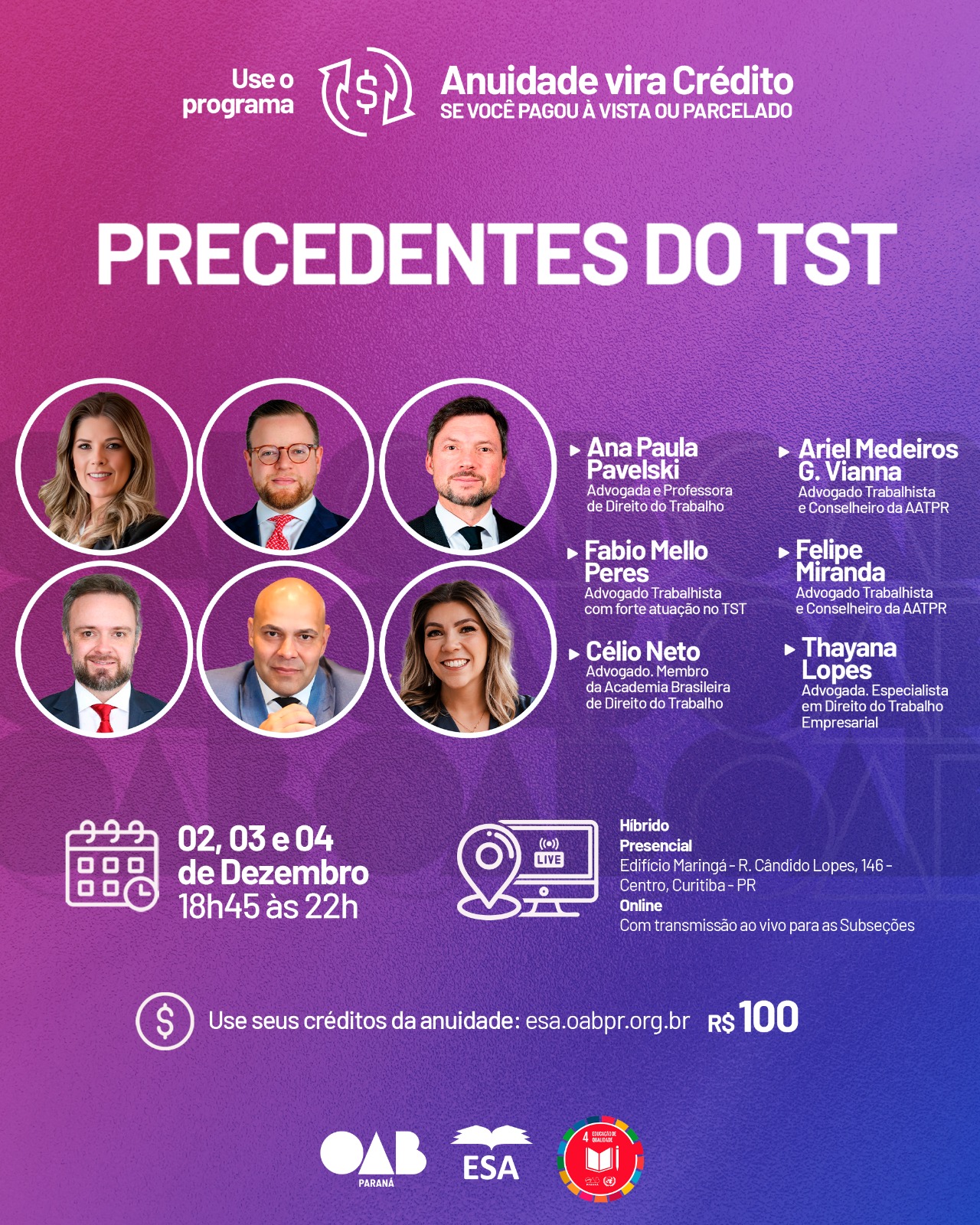Evento: Precedentes do TST