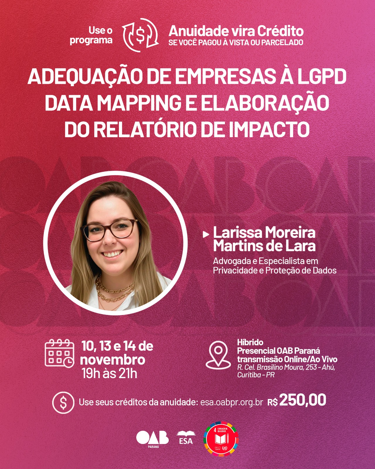Curso Esa – Adequação de Empresas à LGPD – Data Mapping e Elaboração do Relatório de Impacto