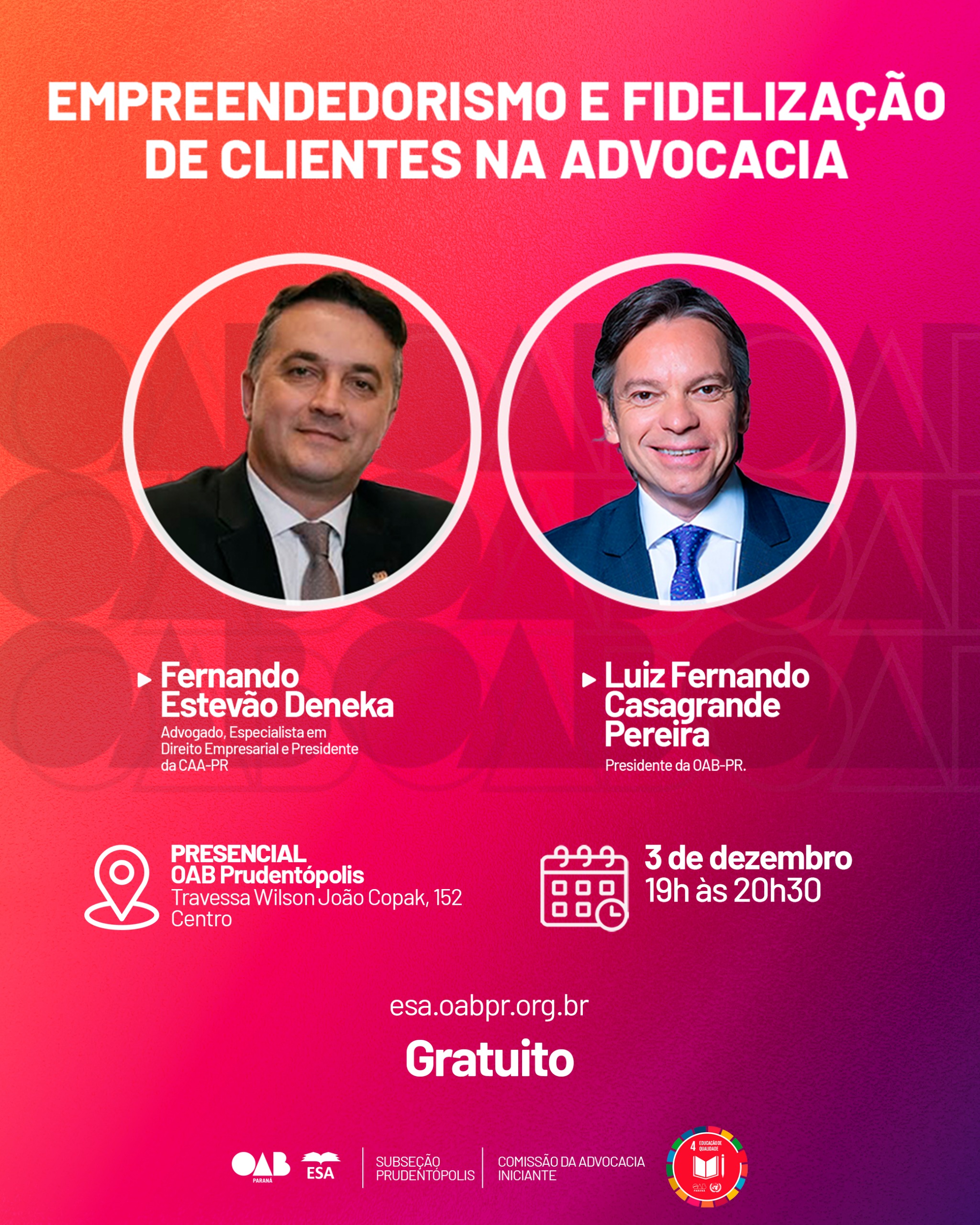 Empreendedorismo e Fidelização de Clientes na Advocacia – Prudentópolis